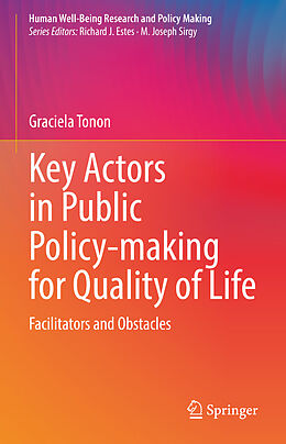 Livre Relié Key Actors in Public Policy-making for Quality of Life de Graciela Tonon
