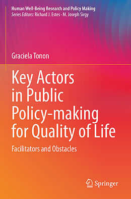 Couverture cartonnée Key Actors in Public Policy-making for Quality of Life de Graciela Tonon