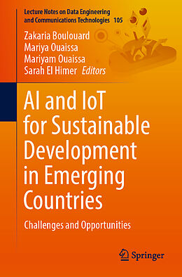 Couverture cartonnée AI and IoT for Sustainable Development in Emerging Countries de 