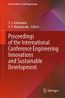 eBook (pdf) Proceedings of the International Conference Engineering Innovations and Sustainable Development de 