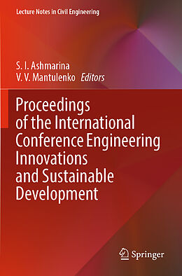 Kartonierter Einband Proceedings of the International Conference Engineering Innovations and Sustainable Development von 