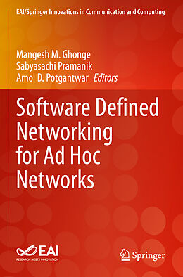 Couverture cartonnée Software Defined Networking for Ad Hoc Networks de 