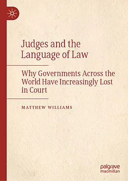 E-Book (pdf) Judges and the Language of Law von Matthew Williams