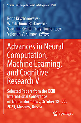 Kartonierter Einband Advances in Neural Computation, Machine Learning, and Cognitive Research V von 