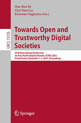 Kartonierter Einband Towards Open and Trustworthy Digital Societies von 