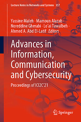 Couverture cartonnée Advances in Information, Communication and Cybersecurity de 