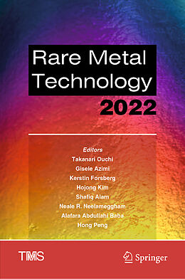 Livre Relié Rare Metal Technology 2022 de 