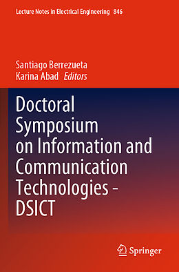 Couverture cartonnée Doctoral Symposium on Information and Communication Technologies - DSICT de 