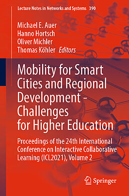 Couverture cartonnée Mobility for Smart Cities and Regional Development - Challenges for Higher Education de 