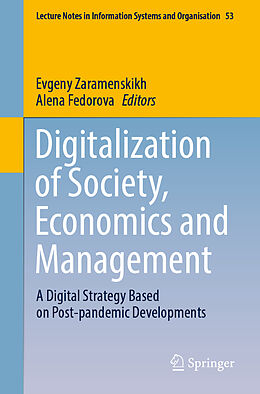 Couverture cartonnée Digitalization of Society, Economics and Management de 