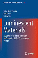 Couverture cartonnée Luminescent Materials de Zoila Barandiarán, Luis Seijo, Jonas Joos