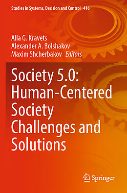 Couverture cartonnée Society 5.0: Human-Centered Society Challenges and Solutions de 