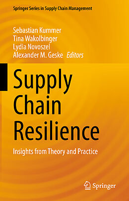 Livre Relié Supply Chain Resilience de 