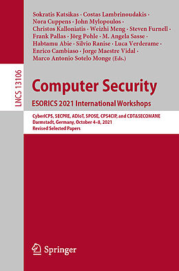Kartonierter Einband Computer Security. ESORICS 2021 International Workshops von 