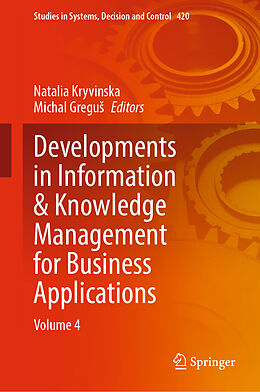 Livre Relié Developments in Information & Knowledge Management for Business Applications de 