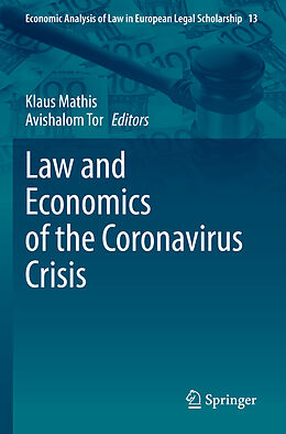 Couverture cartonnée Law and Economics of the Coronavirus Crisis de 