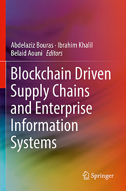 Couverture cartonnée Blockchain Driven Supply Chains and Enterprise Information Systems de 