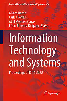 Couverture cartonnée Information Technology and Systems de 