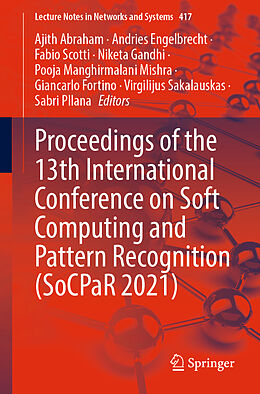 Couverture cartonnée Proceedings of the 13th International Conference on Soft Computing and Pattern Recognition (SoCPaR 2021) de 