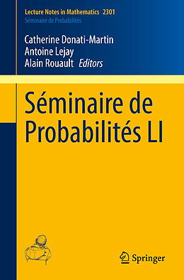 Couverture cartonnée Séminaire de Probabilités LI de 