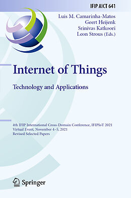 Couverture cartonnée Internet of Things. Technology and Applications de 