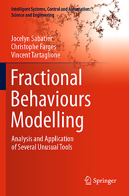 Couverture cartonnée Fractional Behaviours Modelling de Jocelyn Sabatier, Vincent Tartaglione, Christophe Farges