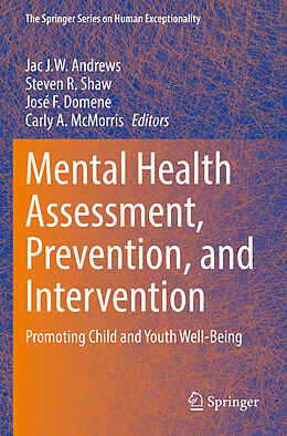 Couverture cartonnée Mental Health Assessment, Prevention, and Intervention de 