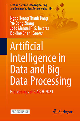 Livre Relié Artificial Intelligence in Data and Big Data Processing de 