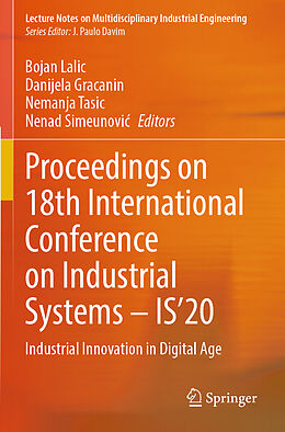 Couverture cartonnée Proceedings on 18th International Conference on Industrial Systems   IS 20 de 