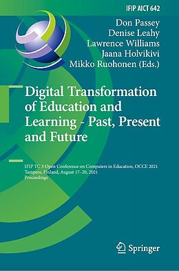 eBook (pdf) Digital Transformation of Education and Learning - Past, Present and Future de 