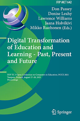 Couverture cartonnée Digital Transformation of Education and Learning - Past, Present and Future de 