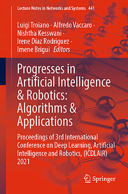 Couverture cartonnée Progresses in Artificial Intelligence & Robotics: Algorithms & Applications de 