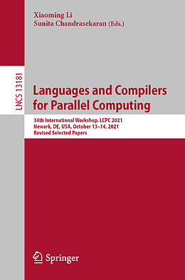 Couverture cartonnée Languages and Compilers for Parallel Computing de 