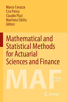 Couverture cartonnée Mathematical and Statistical Methods for Actuarial Sciences and Finance de 