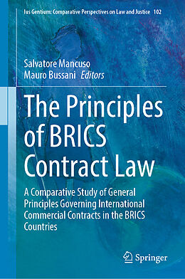 Livre Relié The Principles of BRICS Contract Law de William Eccles