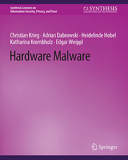 Couverture cartonnée Hardware Malware de Edgar Weippl, Christian Krieg, Heidelinde Hobel