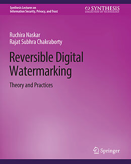 Couverture cartonnée Reversible Digital Watermarking de Rajat Subhra Chakraborty, Ruchira Naskar