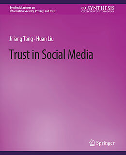 Couverture cartonnée Trust in Social Media de Huan Liu, Jiliang Tang