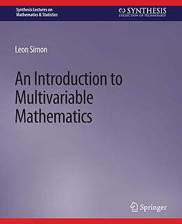 Couverture cartonnée An Introduction to Multivariable Mathematics de Leon Simon