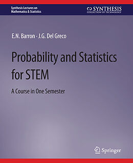 Couverture cartonnée Probability and Statistics for STEM de J. G. Del Greco, E. N. Barron