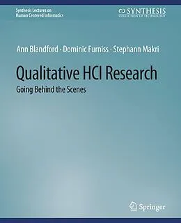 E-Book (pdf) Qualitative HCI Research von Ann Blandford, Dominic Furniss, Stephann Makri