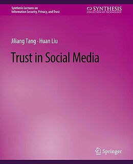 eBook (pdf) Trust in Social Media de Jiliang Tang, Huan Liu