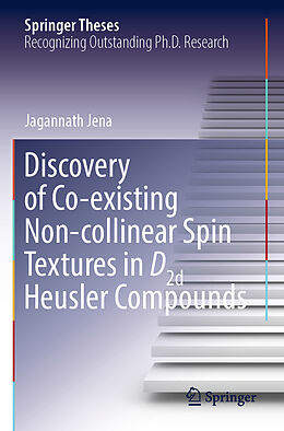 Couverture cartonnée Discovery of Co-existing Non-collinear Spin Textures in D2d Heusler Compounds de Jagannath Jena