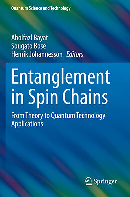 Couverture cartonnée Entanglement in Spin Chains de 