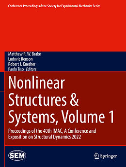 Couverture cartonnée Nonlinear Structures & Systems, Volume 1 de 