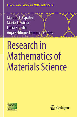 Couverture cartonnée Research in Mathematics of Materials Science de 