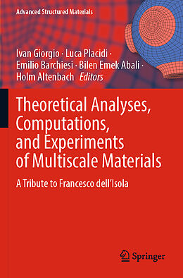 Couverture cartonnée Theoretical Analyses, Computations, and Experiments of Multiscale Materials de 