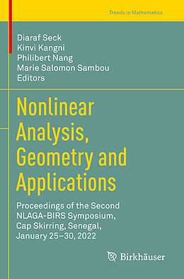 Couverture cartonnée Nonlinear Analysis, Geometry and Applications de 