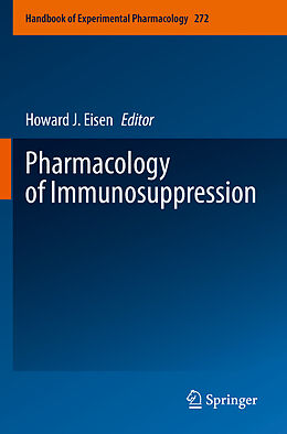 Couverture cartonnée Pharmacology of Immunosuppression de 
