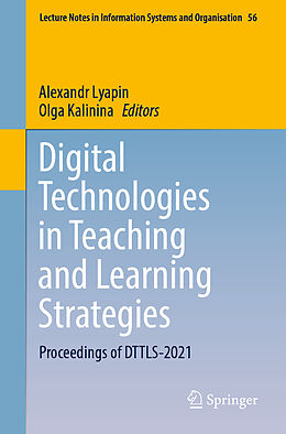 Couverture cartonnée Digital Technologies in Teaching and Learning Strategies de 